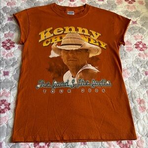 Kenny Chesney 2006 The Road & the Radio Tour Gildan Orange Graphic Tee Small